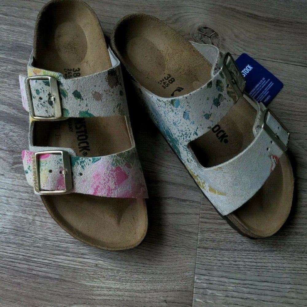 Birkenstock Arizona Flower Crush Suede Sandals - Picture 6 of 12